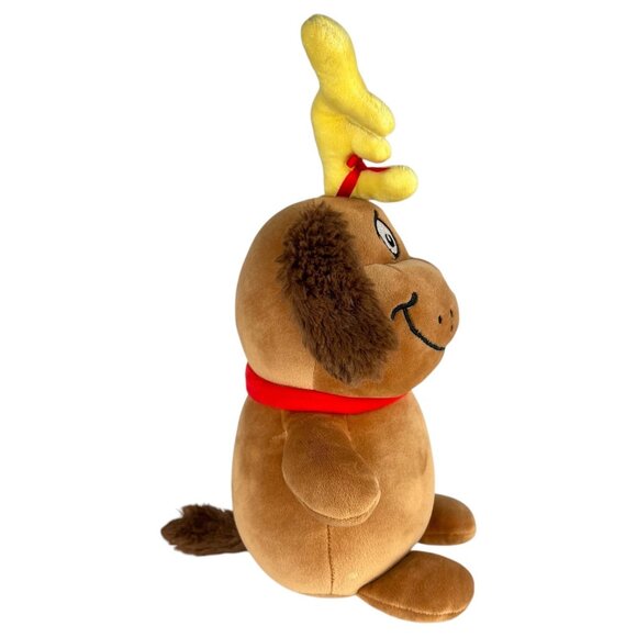 Dr. Seuss Max Plush Dog Reindeer From the Grinch Antlers Stuffed Animal Aurora - Picture 3 of 10